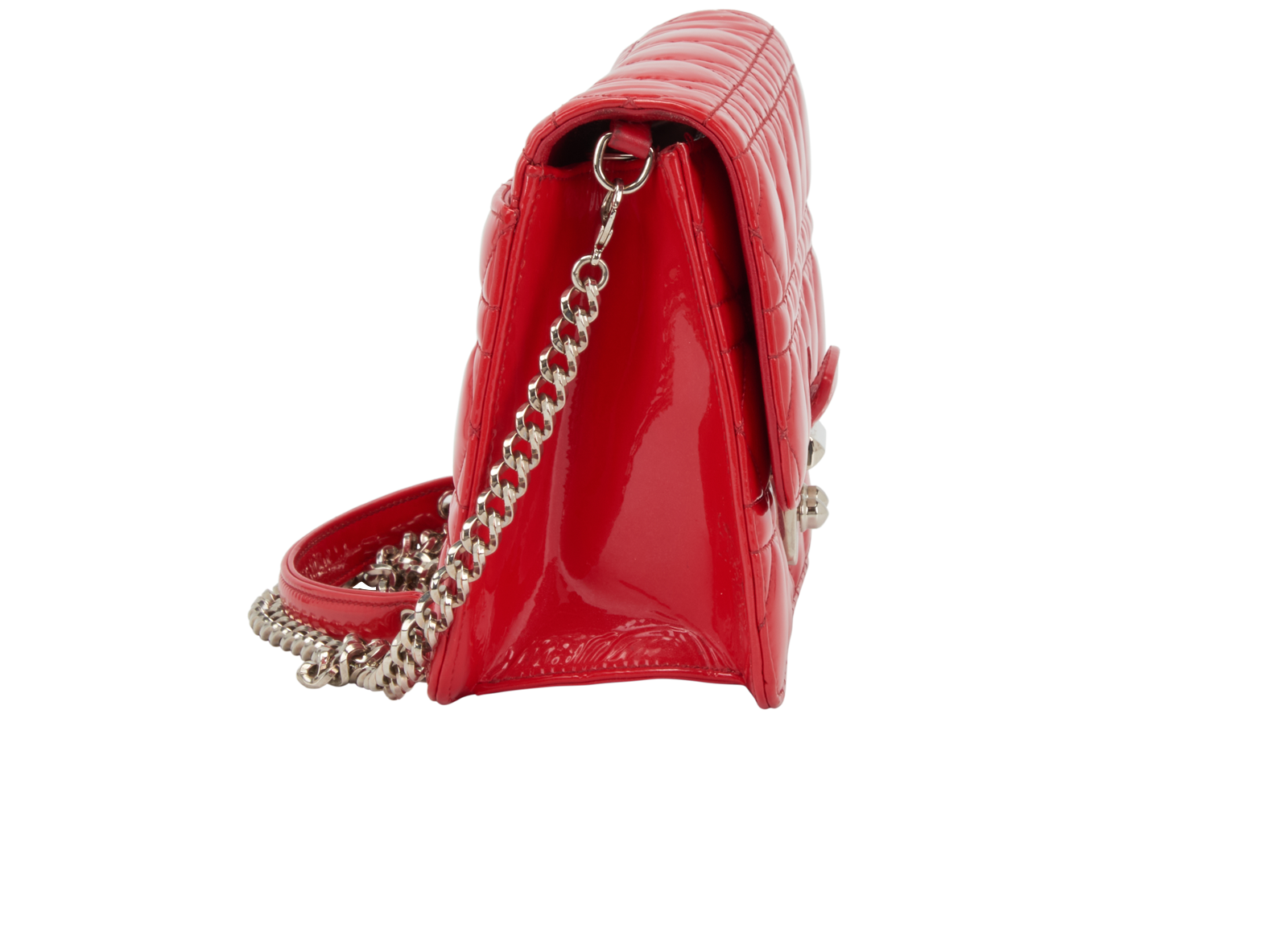Miss Dior Promenade, &pound;850, Handbags, Red, Patent Leather, Side view